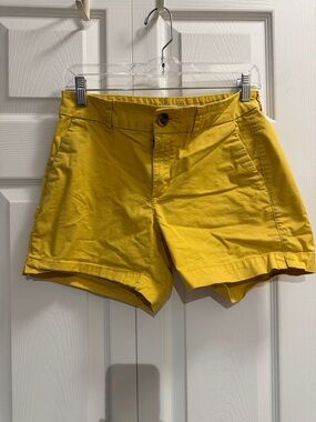 Old Navy Yellow High-Waist Cotton Shorts
